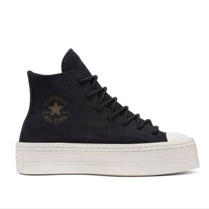 Converse Chuck Taylor Modern Lift Platform Women Suede A05285C Casual Shoe Black